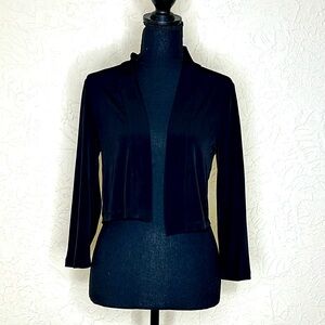 CALVIN KLEIN SMALL OPEN SHRUG SWEATER BLACK